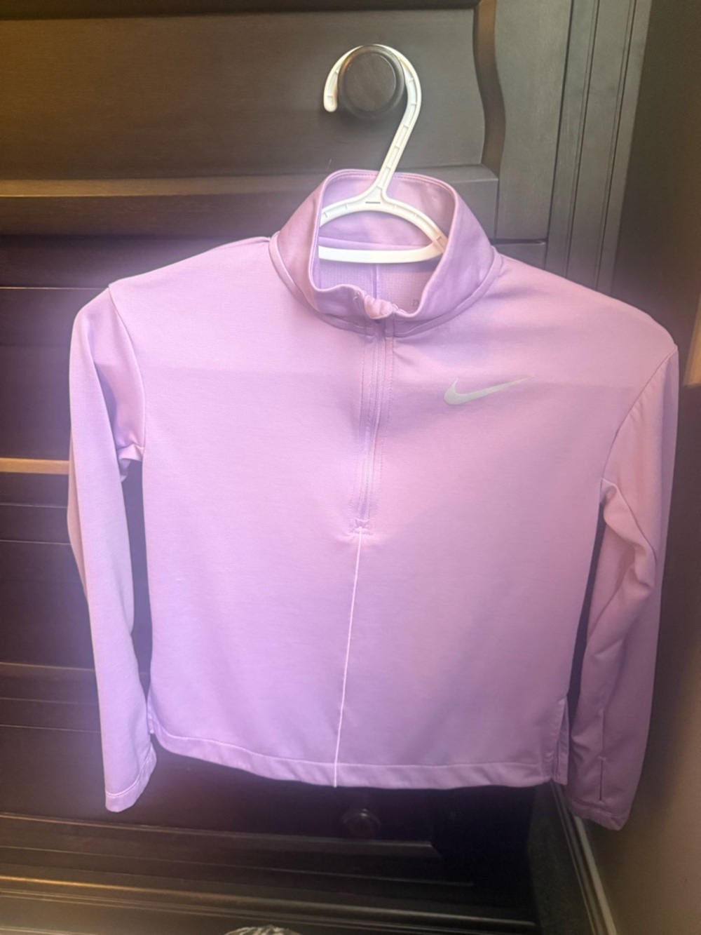 Nike Lavender Half-Zip Training Pullover Kids Girls Small